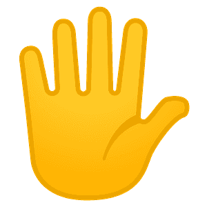 Hand with fingers splayed