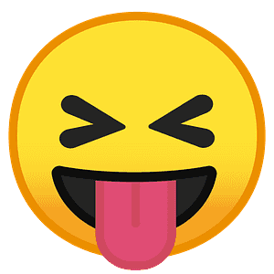 Squinting face with tongue