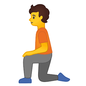 Person kneeling