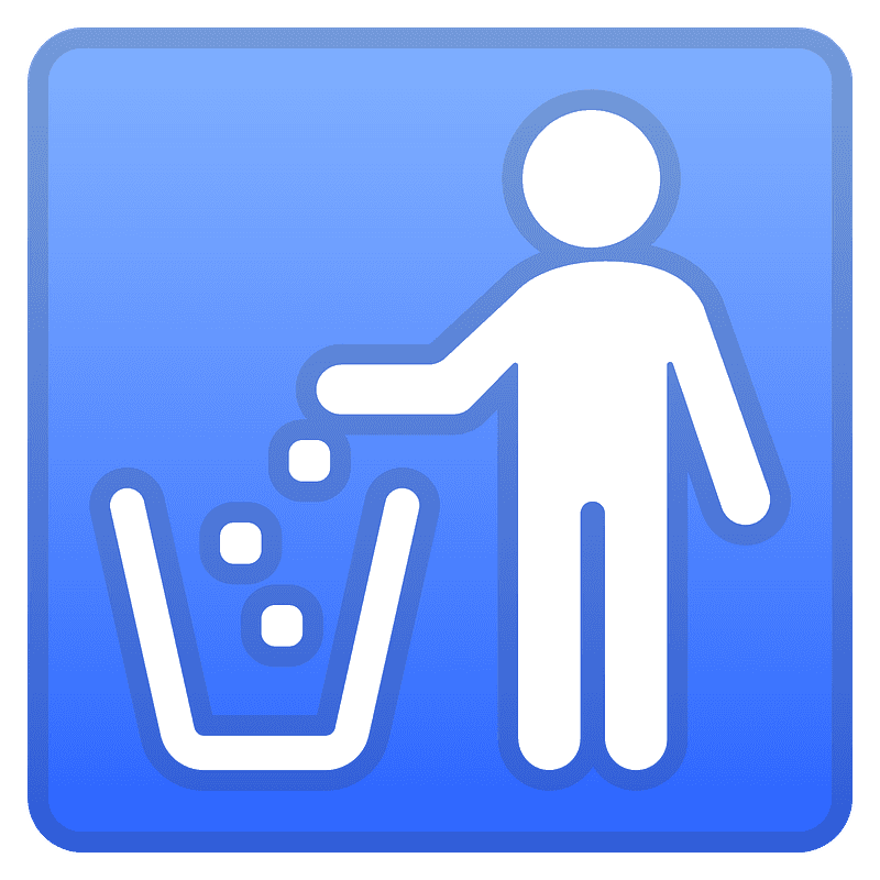 Litter in bin sign