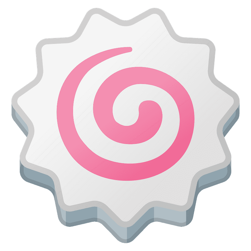 Fish cake with swirl