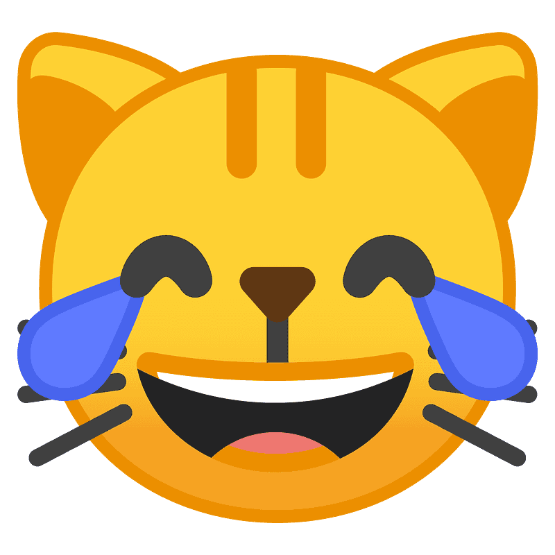 Cat with tears of joy