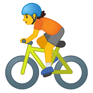 Person biking