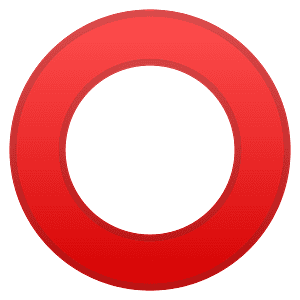 Hollow red circle