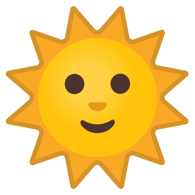 Sun with face