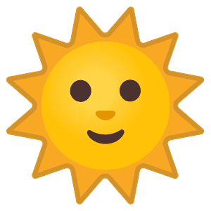 Sun with face