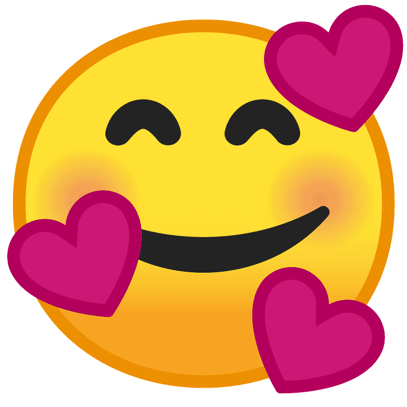 Smiling face with hearts
