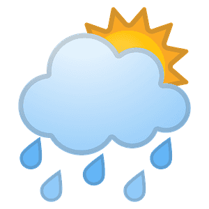 Sun behind rain cloud