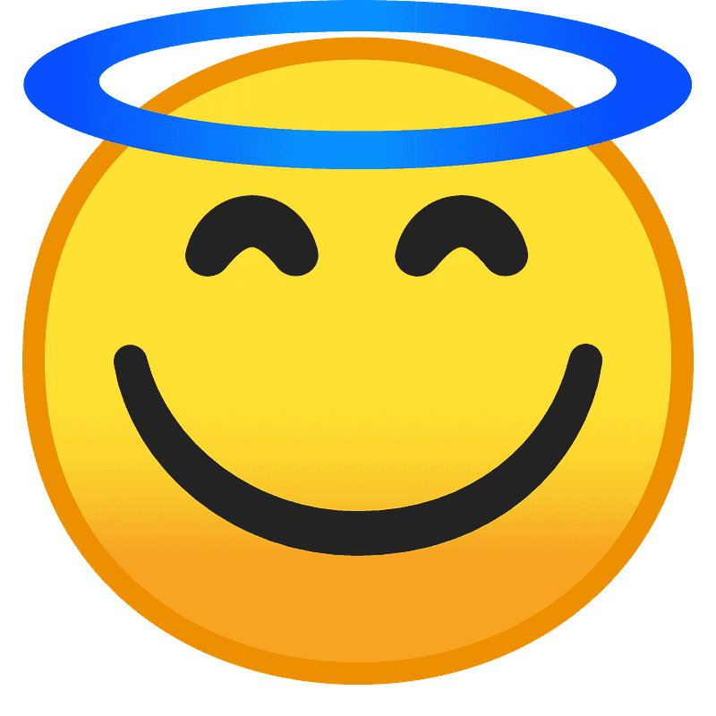 Smiling face with halo