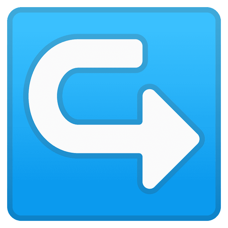 Left arrow curving right