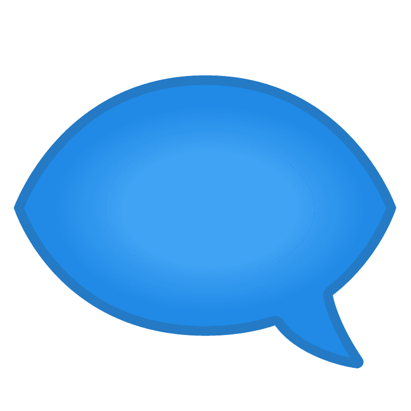 Left speech bubble