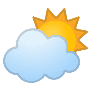 Sun behind cloud