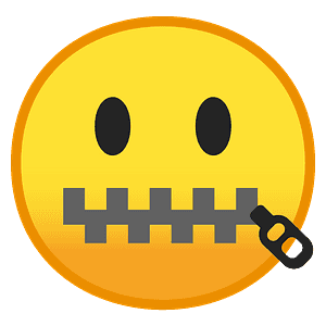 Zipper-mouth face