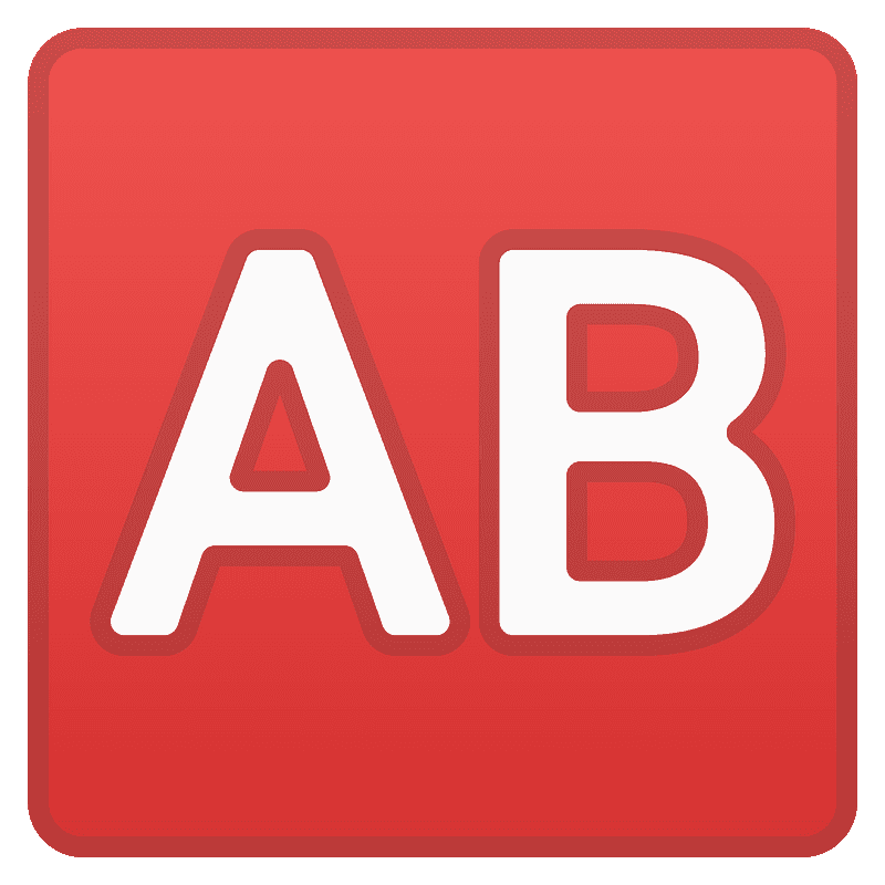 AB button (blood type) - Free vector emoji on creazilla.com