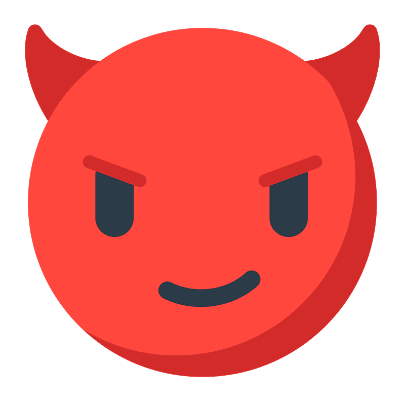 Smiling face with horns