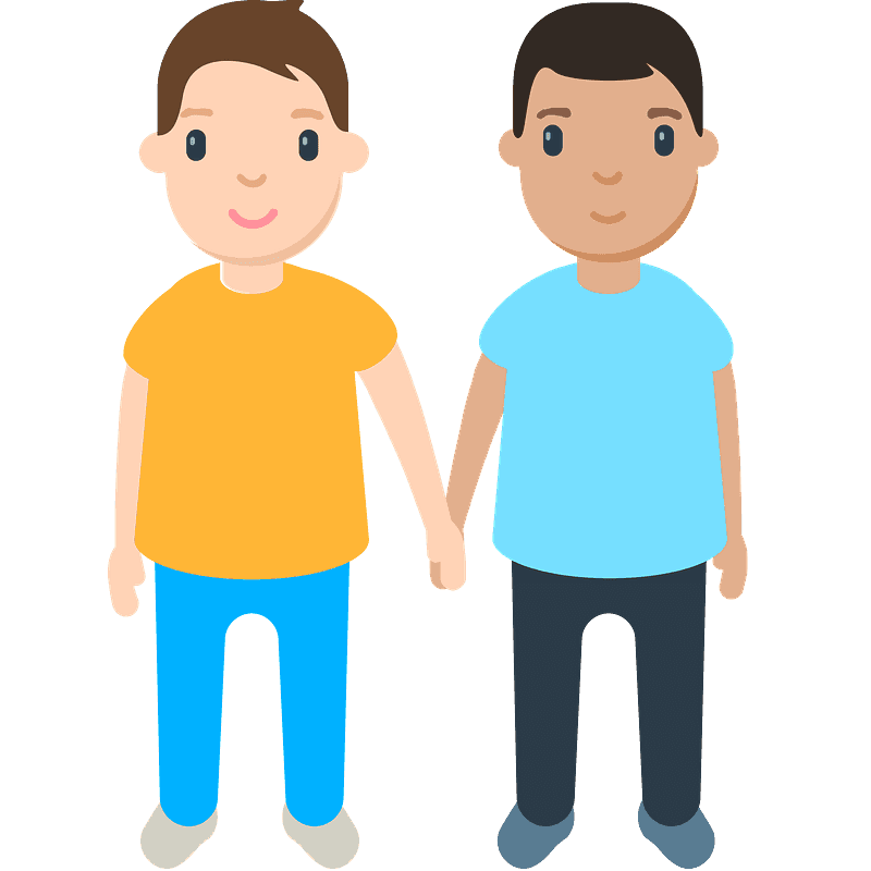 Men holding hands