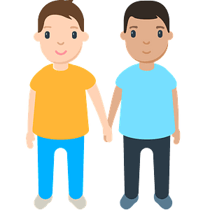 Men holding hands