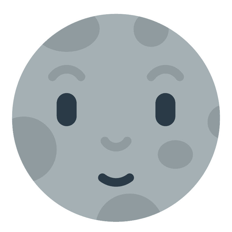 New moon face