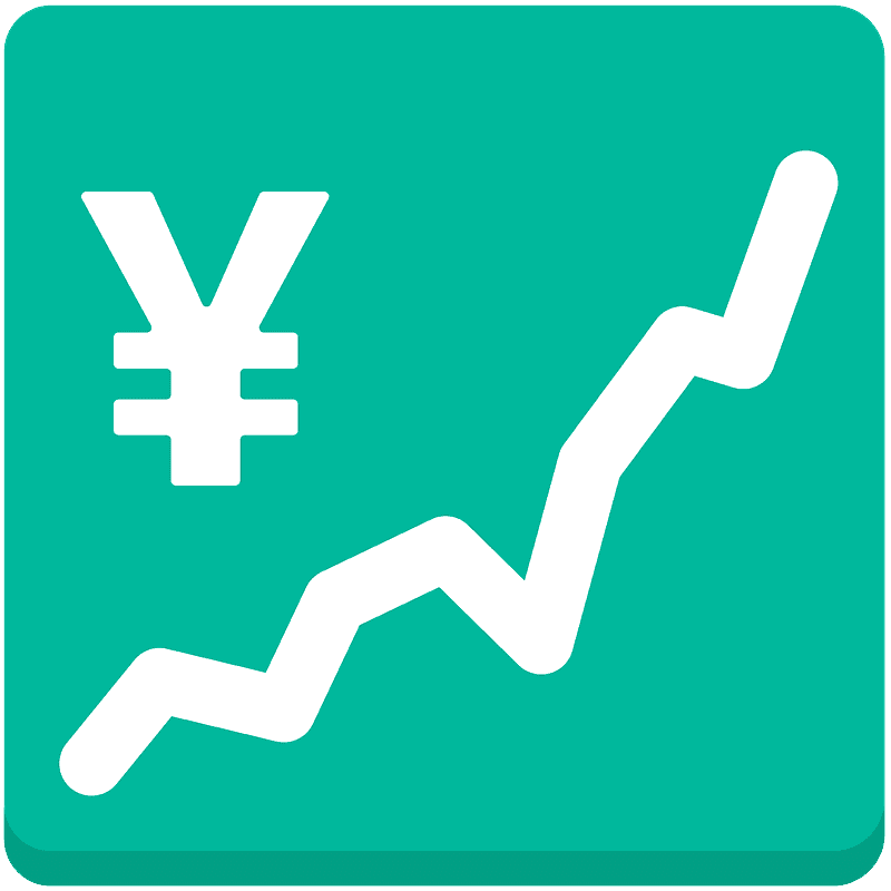 Chart increasing with yen