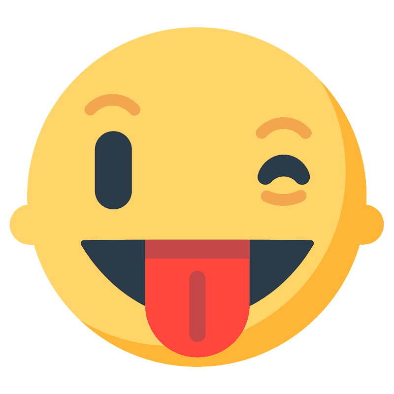 Winking face with tongue