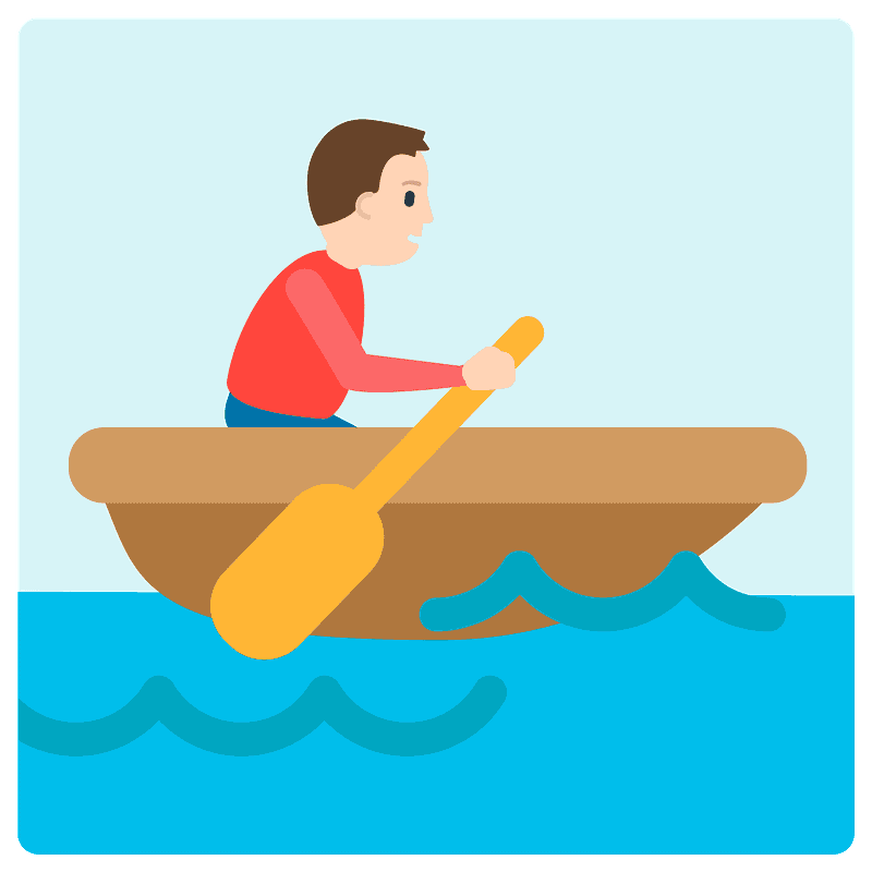 Person rowing boat