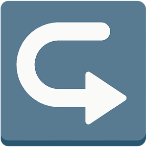 Left arrow curving right