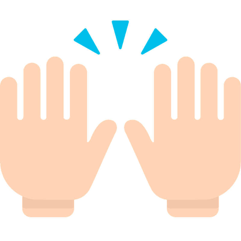 Raising hands