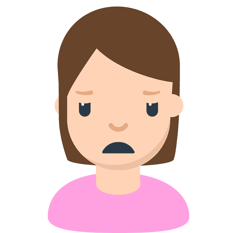 Person frowning