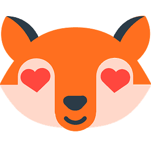 Smiling cat with heart-eyes