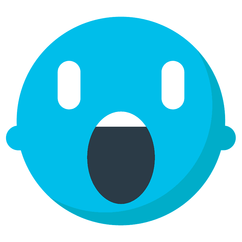 Face screaming in fear