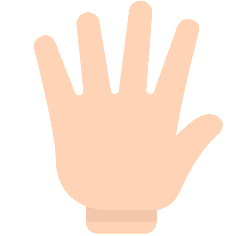 Hand with fingers splayed - Free vector emoji on creazilla.com