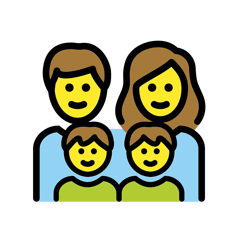 Family: man, woman, boy, boy