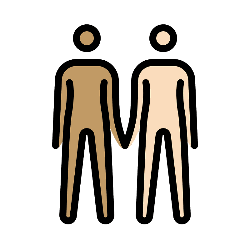 โทนผิวสีเหลือง โทนผิวสีขาว คนจับมือกัน