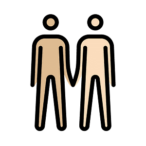 Men holding hands