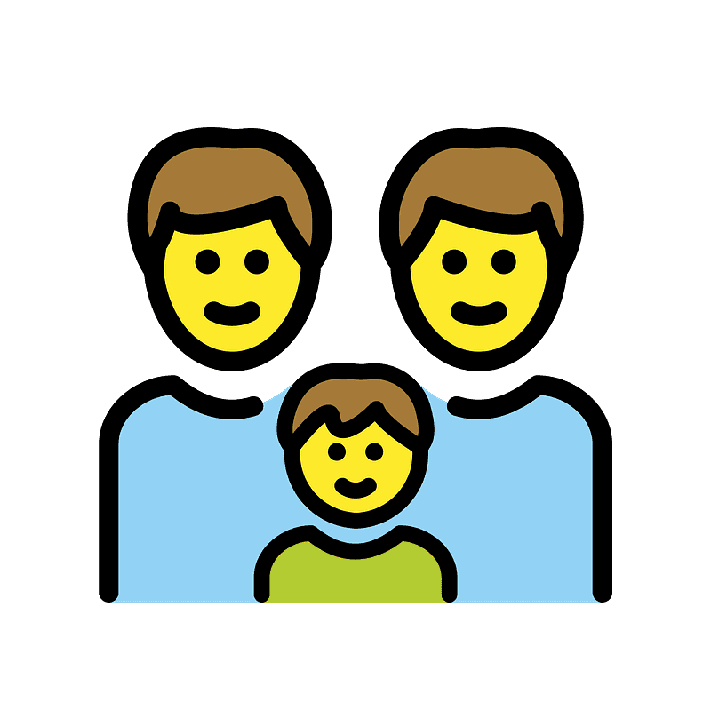 Family: man, man, boy