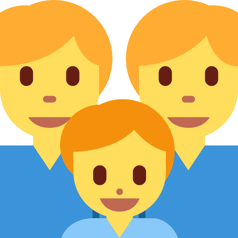 Family: man, man, boy