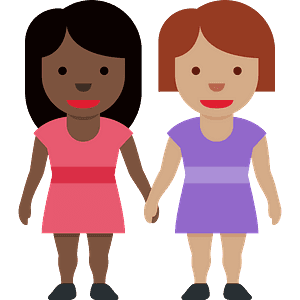 Women holding hands