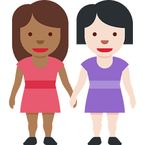 Women holding hands