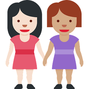 Women holding hands