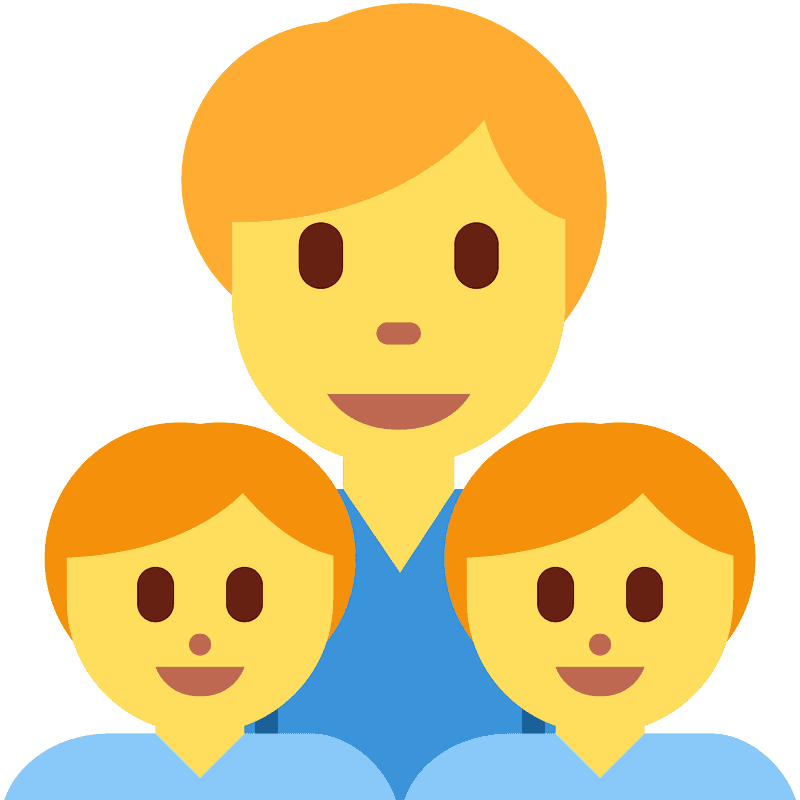 Family: man, boy, boy