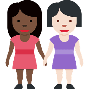 Women holding hands