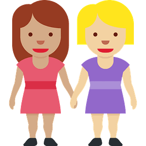 Women holding hands