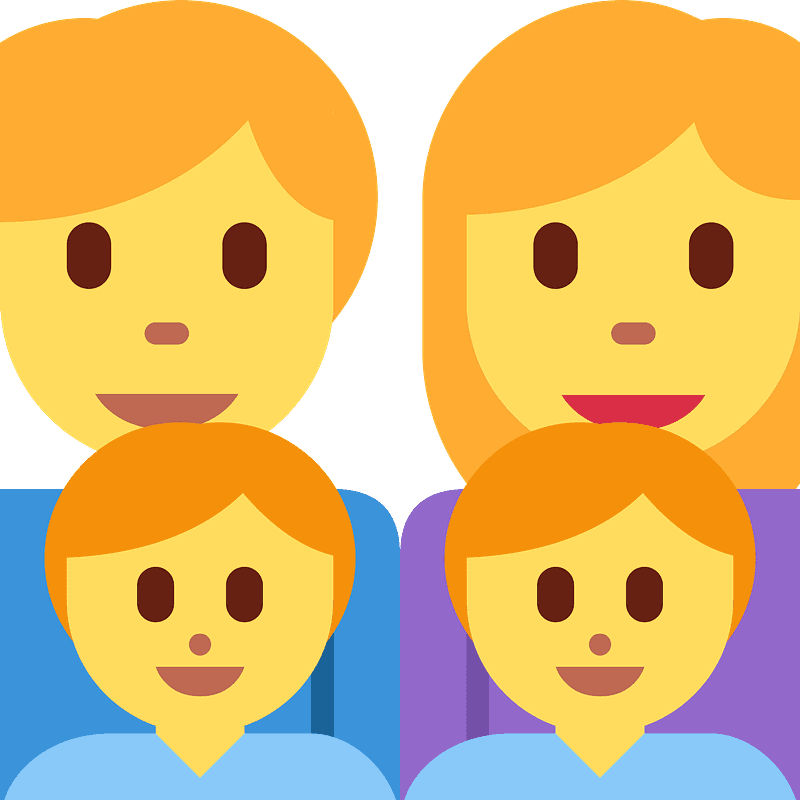 Pria, wanita, anak laki-laki, anak laki-laki keluarga