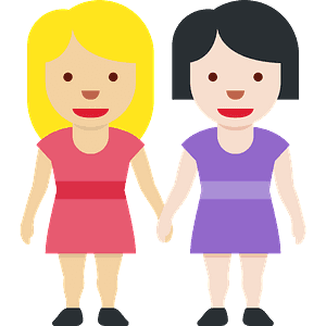 Women holding hands