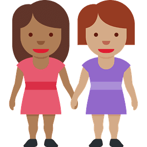 Women holding hands