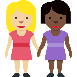 Women holding hands