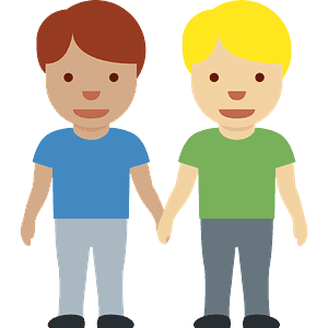 Men holding hands