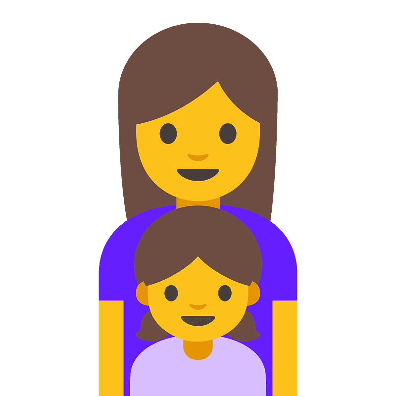 Family: woman, girl