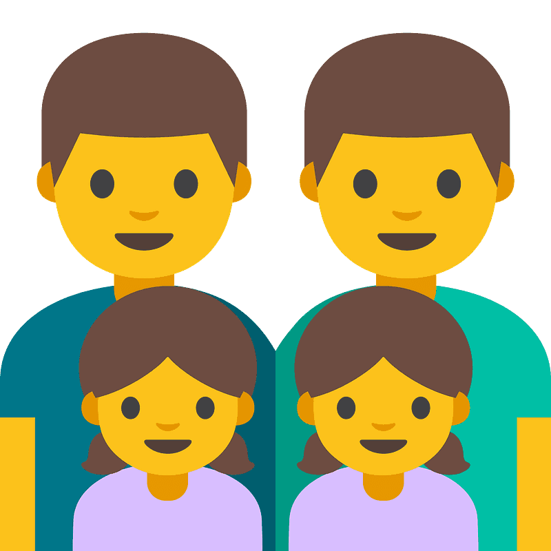 男人男人女孩女孩 家庭