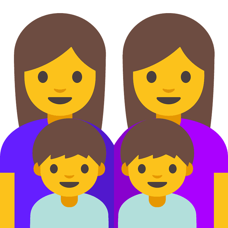 Family: woman, woman, boy, boy